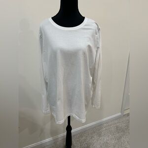 Lands' End Women's White Long Sleeve Tee